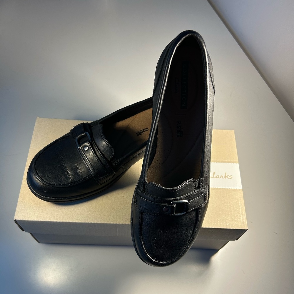 Clark's black loafer shoe